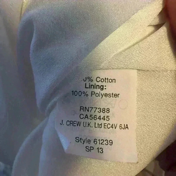 J Crew Shift Floral Crochet  Dress 2  Sleeveless White Cotton - Picture 4 of 6